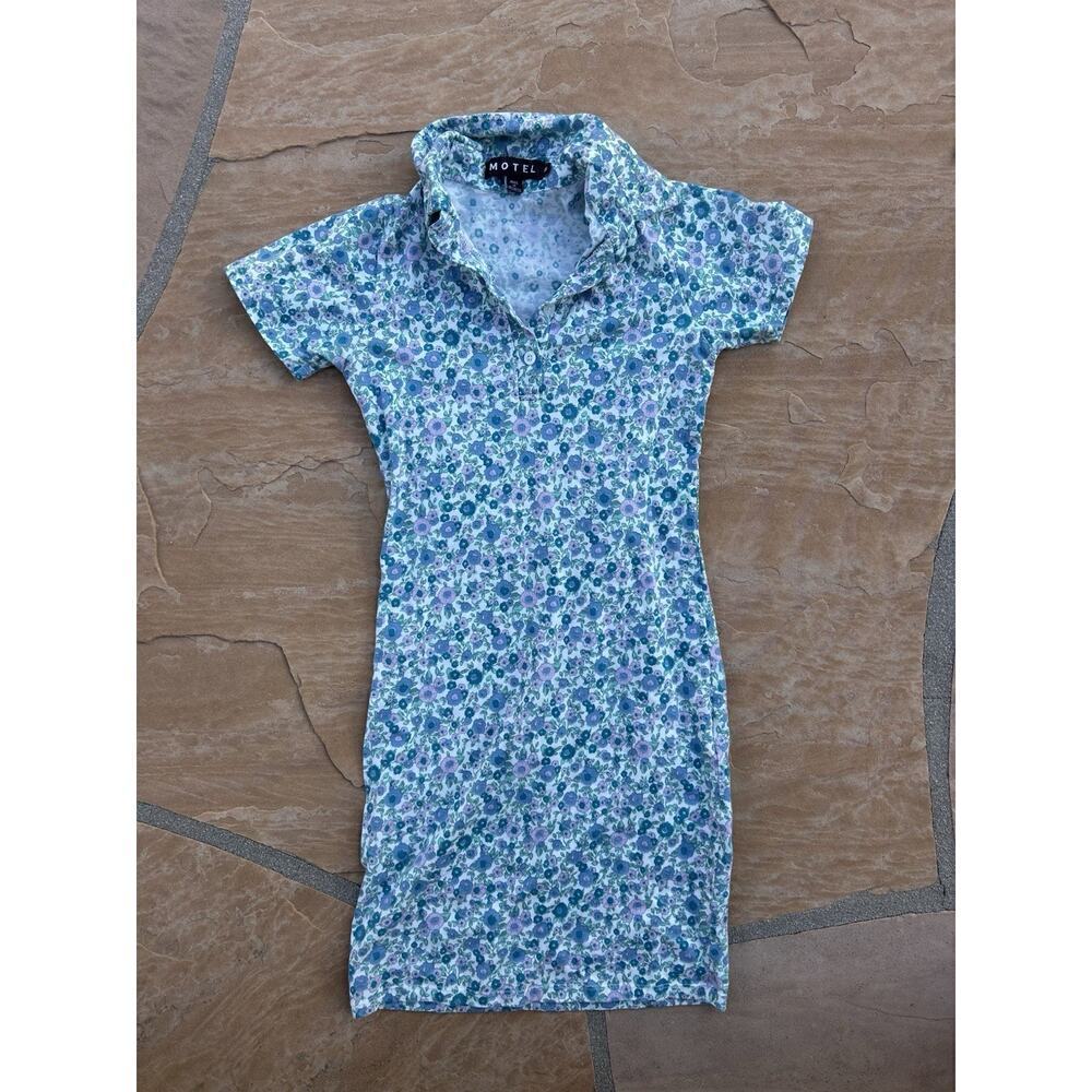 Motel Jeeves Floral Mini Dress - XS Collared Mini Dress